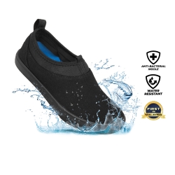 Black School Shoes Waterproof Canvas W2629 Pre-School | Primary Unisex ABARO